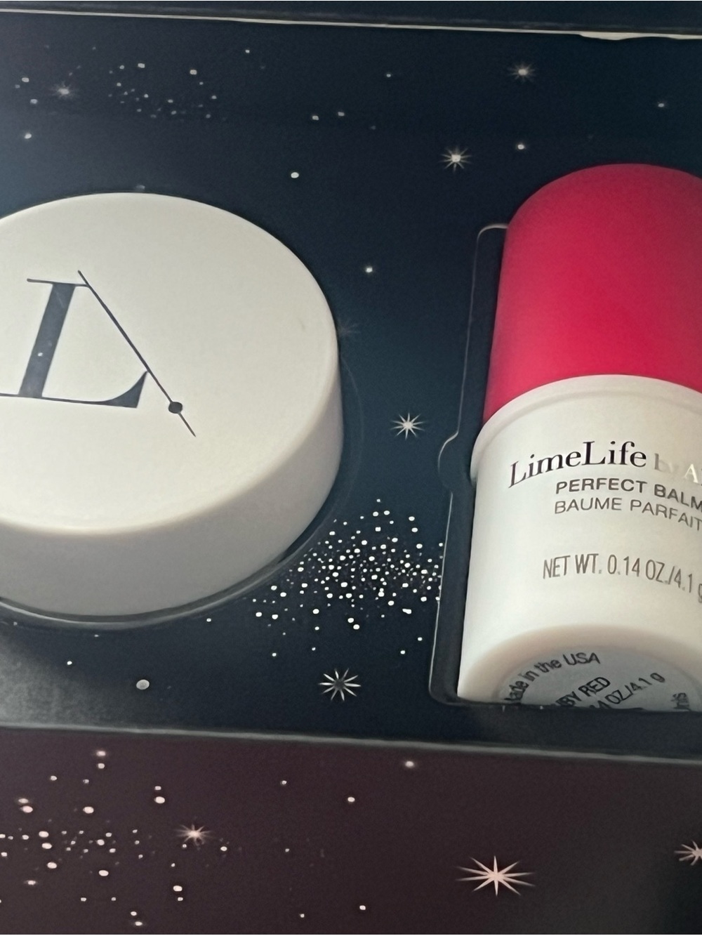 New LimeLife Perfect Balm Lip Treatment and lip scrub- Ruby